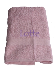 Afbeelding van Handdoek Licht Roze geborduurd met Naam
