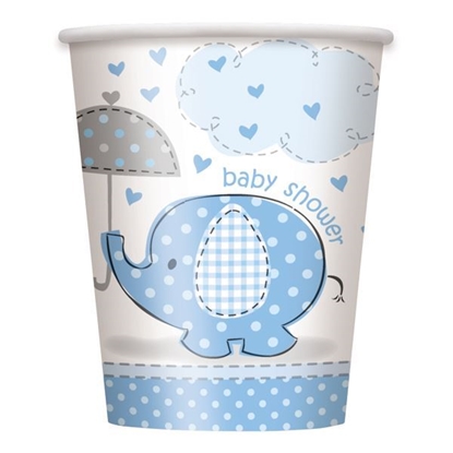 Afbeeldingen van Babyshower bekertjes Olifant Blauw