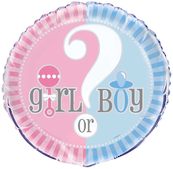 Afbeelding van Boy/Girl helium ballon 18"