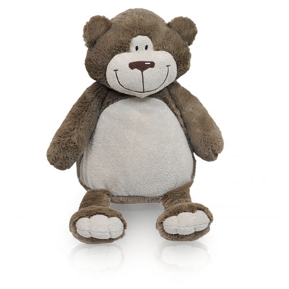 Afbeeldingen van Zippies Beer Bruin geborduurd met Naam