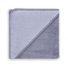 Afbeelding van Badcape Antraciet/grijs geborduurd met Naam