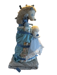Afbeelding van Luiertaart Jongen – Blauwe Knuffelset & Pampers