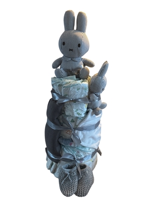 Afbeeldingen van Luiertaart – Nijntje Grijs Luxe Cadeauset