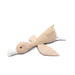 Afbeelding van Knuffel eend crème met naam