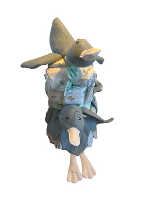 Afbeeldingen van Luiertaart Eend stonegreen