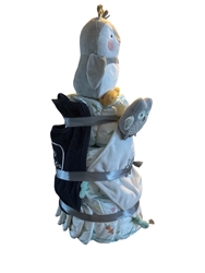 Afbeelding van Luiertaart – Uil Tiamo Luxe Cadeauset