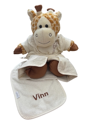 Afbeeldingen van Giraf kadopakket met naam 0-12 maanden